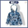 KID'S HOODIE (ALEX) - WINTER FOREST WZ. 5 - looped knit fabric (98/104)
