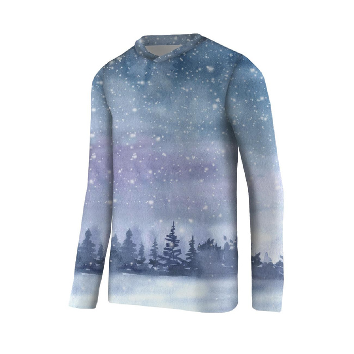 THERMO KINDER BLUSE (BILLIE) - WINTERLANDSCHAFT M.2 (GEMALTER WALD) - Nähset 122