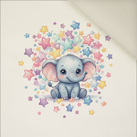 CUTE ELEPHANT - Panel (60cm x 50cm)  Polster- Velours