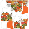 CLASSIC WOMEN’S HOODIE (POLA) - SMILE / PUMPKINS - looped knit fabric - XXXL