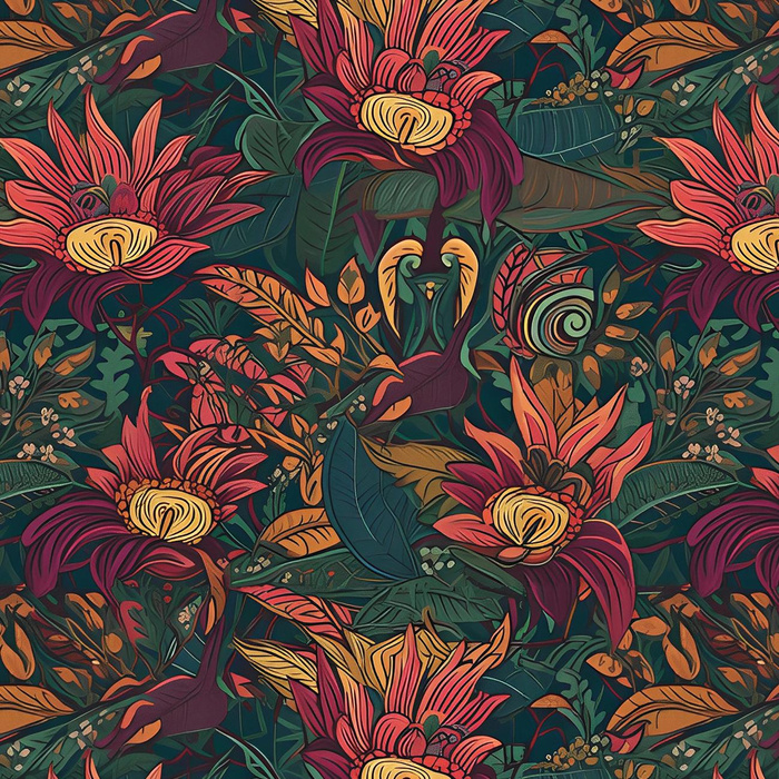 WILD JUNGLE WZ.12 - looped knit fabric with elastane ITY