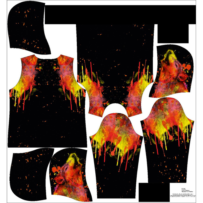 CLASSIC WOMEN’S HOODIE (POLA) - WOLF PAT. 2 - sewing set XXXL