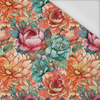 FLOWERS PAPAYA ORANGE WZ. 12 - schnelltrocknende Webware