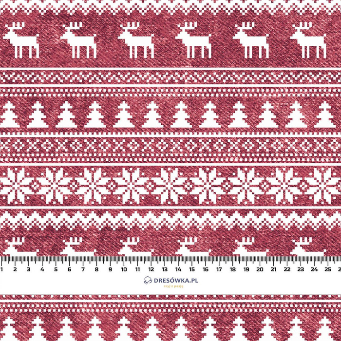 REINDEERS PAT. 2 / ACID WASH MAROON - Viscose jersey