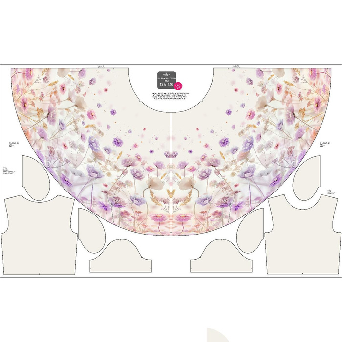 KINDER KLEID "MIA" (122/128) - FLOWERS wz.10 - Nähset