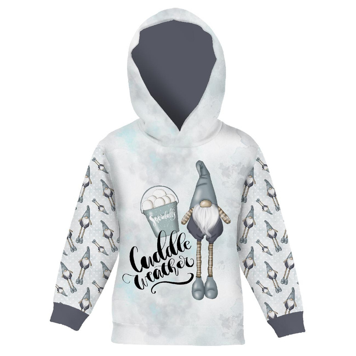 KID'S HOODIE (ALEX) - CUDDLE WEATHER (WINTER IN THE CITY) - looped knit fabric (86/92)
