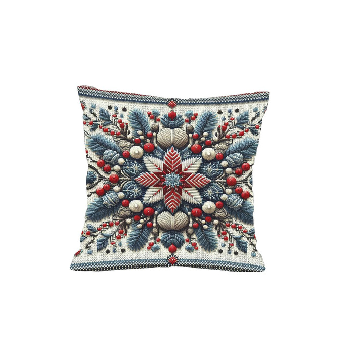 PILLOW 45X45 - CHRISTMAS SWEATER wz.1 - Upholstery velour - sewing set