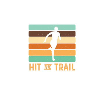 HIT THE TRAIL / white - panel (60cm x 50cm)