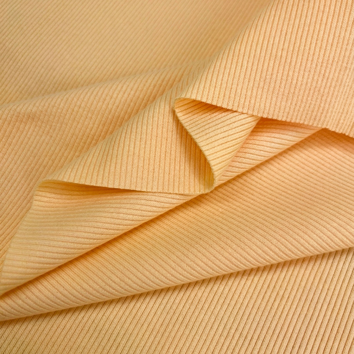Rib Jersey fabric Unicolour - CUSTARD (D-178)
