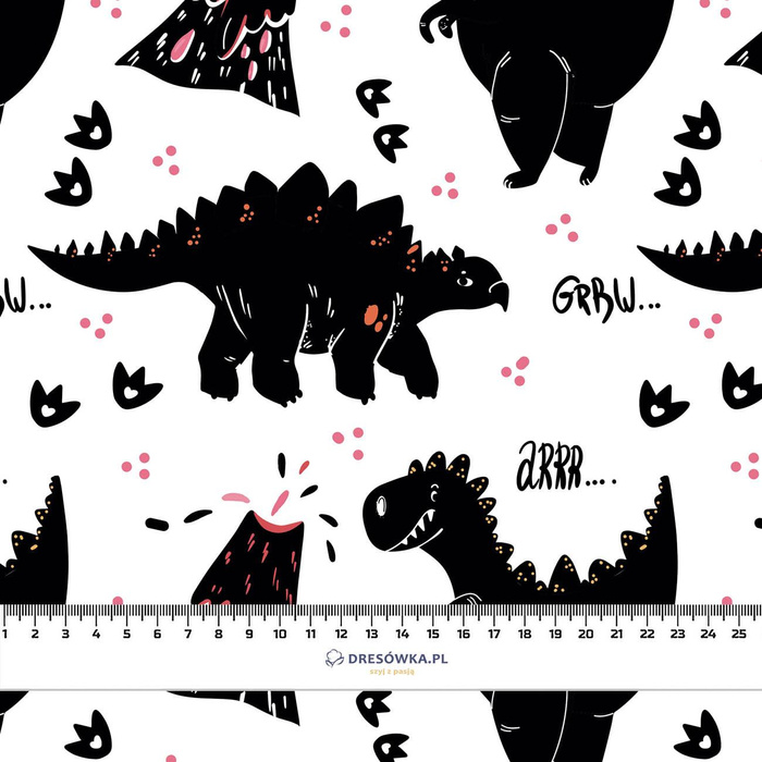 SCHWARZER DINOSAURIER / ARR- Polster- Velours