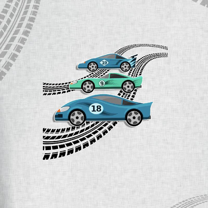 Longsleeve -  FAST WHEELS / acid (grey) - single jersey (110/116)