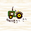 TRAKTOR ZELENÝ - panel teplákovina