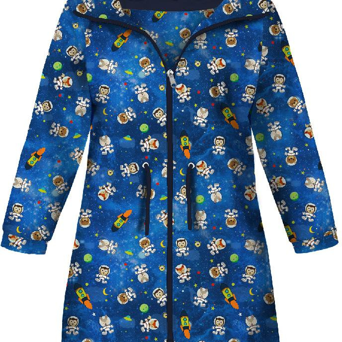 KIDS PARKA (ARIEL) - ANIMALS IN SPACE pat. 2 - softshell (110/116)