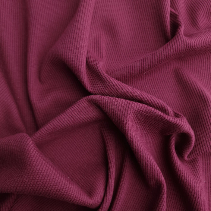 Ribbed knit fabric - AUBERGINE (D-215) 