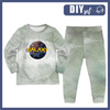 KINDERPYJAMAS "MIKI" - MOND (GALAXY) - Elastische Baumwoll Maschenware (134/140)