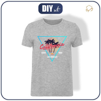 HERREN T-SHIRT -  CALIFORNIA Ms. 2 / melange hellgrau - Single Jersey M