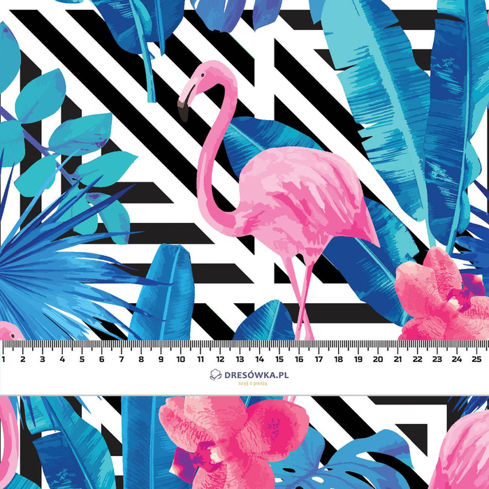 TROPICAL FLAMINGOS - Viscose jersey WE210
