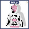KID'S HOODIE (ALEX) - COW ADELE - looped knit fabric (86/92)
