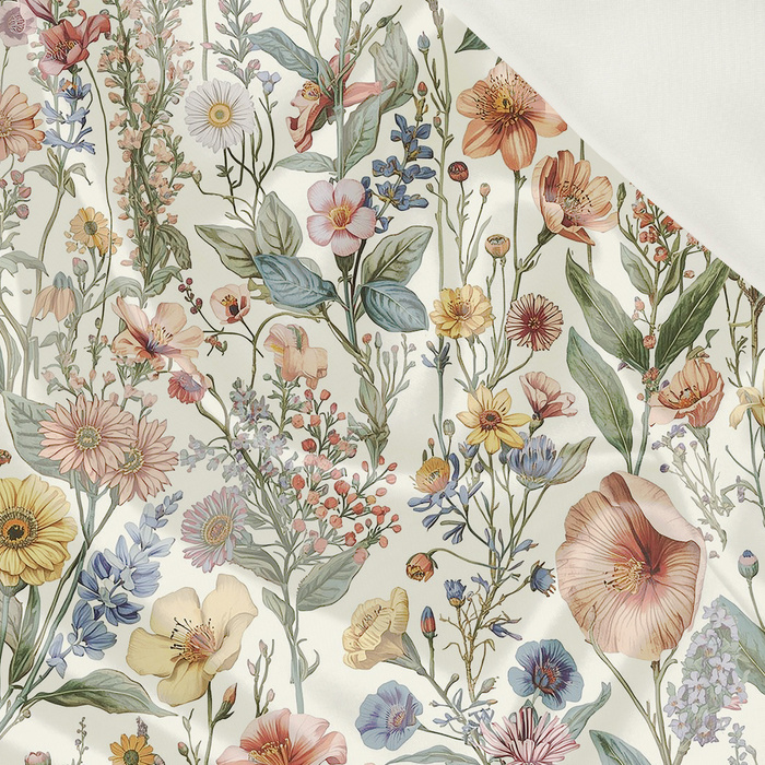 PASTEL FLOWERS WZ. 34 - Satin