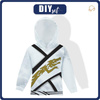 WHITE NINJA HODDIE - looped knit fabric (146/152)