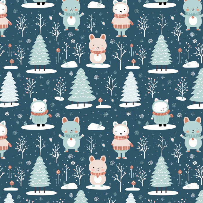 WATERCOLOR WINTER M. 5 - leichte Maschenware angeraut