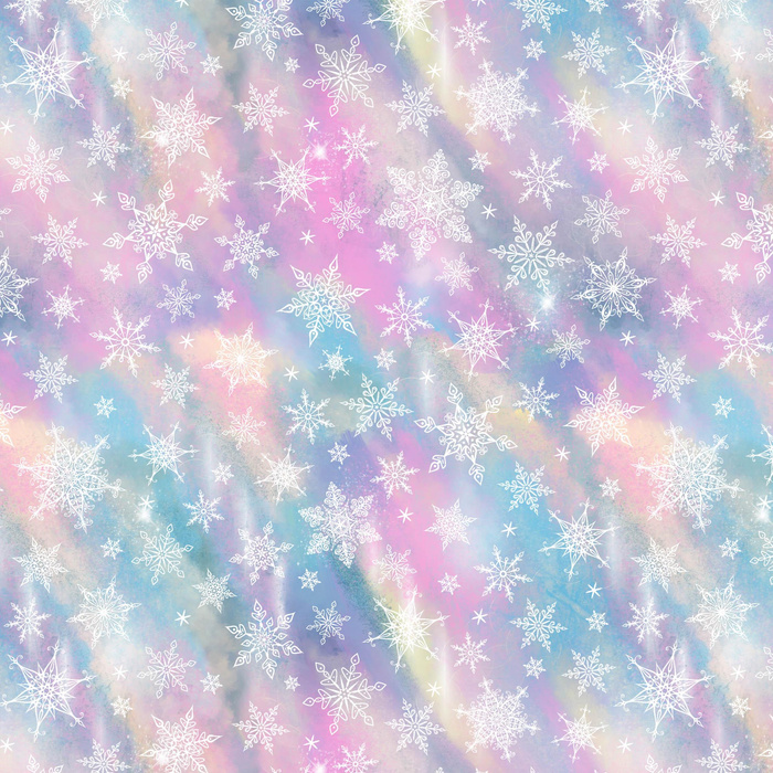 SNOWFLAKES PAT. 2 / RAINBOW OCEAN pat. 3 - single jersey with elastane