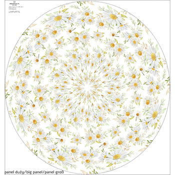PASTEL DAISIES PAT. 1 - big circle skirt panel