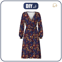 WRAP MIDI DRESS (BIANCA) - JAPANESE GARDEN pat. 1 (JAPAN) - sewing set XXL