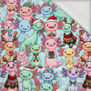 CHRISTMAS AXOLOTL - looped knit fabric