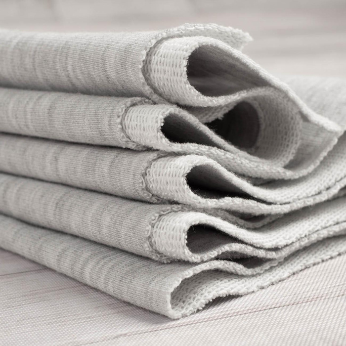 D-20 Melír světle šedá - teplákovina s hrubou smyčkou