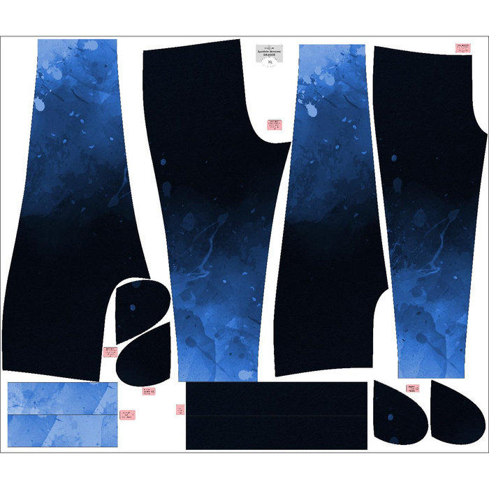 WOMEN'S JOGGERS (NOEMI) - SPECKS (classic blue) / black - sewing set S