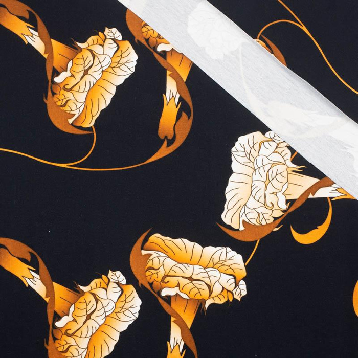 GLOCKENBLUMEN Ms. 1 (gold) / schwarz - French Terry mit Elasthan