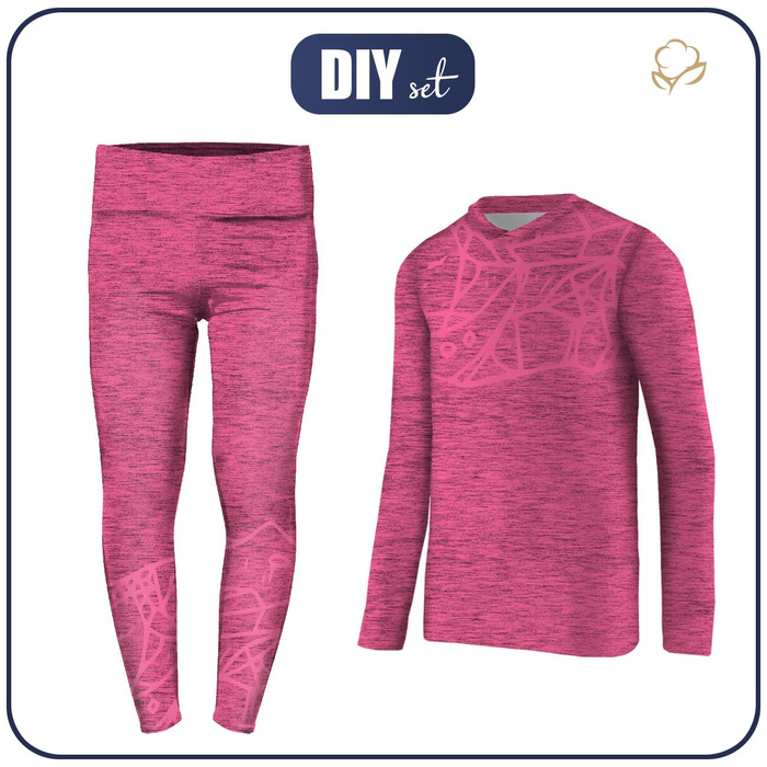 THERMO MÄDCHEN SET (NANCY) - FUCHSIE MELLIERT - Nähset 98