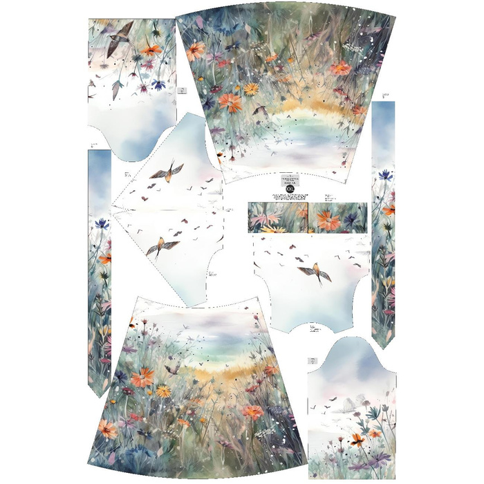 UMSCHLAG ELEGANTES MIDI KLEID (BIANCA) - MAGIC MEADOW wz. 2 - Nähset L