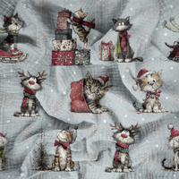 CHRISTMAS PETS WZ. 3 - Cotton muslin