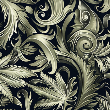 Hemp leaves WZ. 2  - Single Jersey