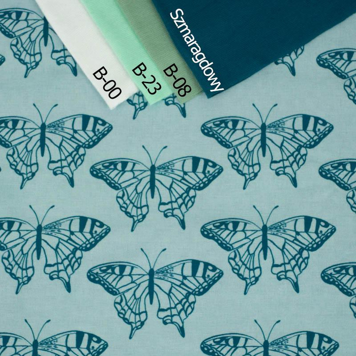 BUTTERFLIES / sea blue (PURPLE BUTTERFLIES)