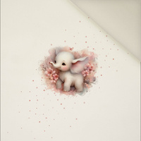 CUTE PINK ELEPHANT - Panel (60cm x 50cm)  Polster- Velours