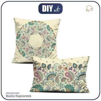 OZDOBNÉ POLŠTÁŘE - KVĚTY v. 1 / ecru