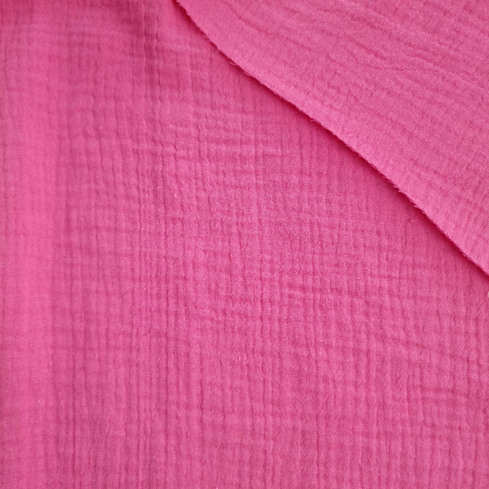Muślin bawełniany, Double Gauze - RÓŻOWY (PINK)