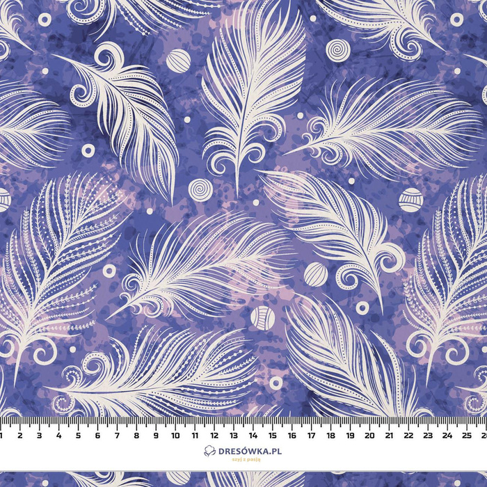 WHITE FEATHERS (Very Peri) - Nylon fabric Pumi