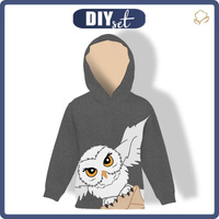 KINDER HOODIE - EULE (ZAUBERSCHULE) - Sommersweat (98/104)