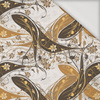 FLOWERS pattern no.3 (gold) - Viscose jersey