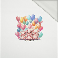 CUTE PIGS - panel (60cm x 50cm) looped knit