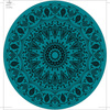 MANDALA pat. 5 / emerald - circle skirt panel D