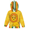 KID'S HOODIE (ALEX) - LION LEON - looped knit fabric (86/92)