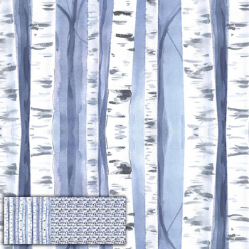 BŘEZOVÝ LES (MALOVANÝ LES) - PANORAMICKÝ PANEL (80cm x 155cm)