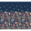 Blumen ms. 2 / marineblau - Kleid-Panel krepp