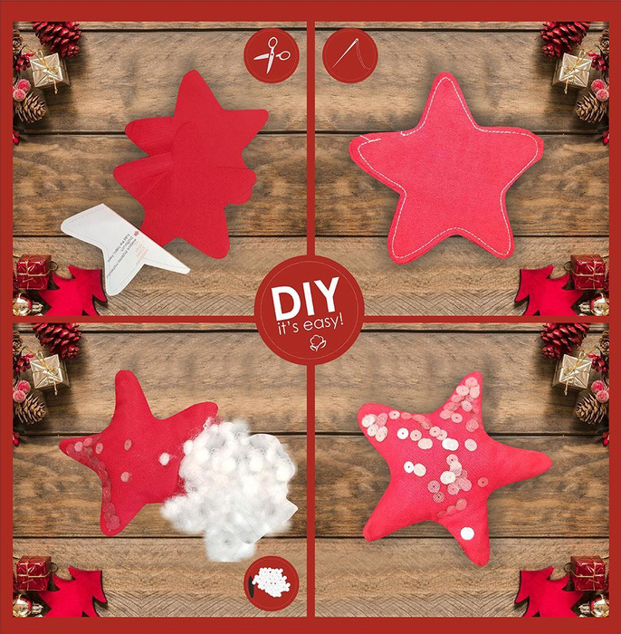 Winterbag + paper pattern for Christmas decorations 