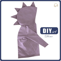 KINDER HOODIE DINO (PARIS) - B-02 LILA - Sommersweat